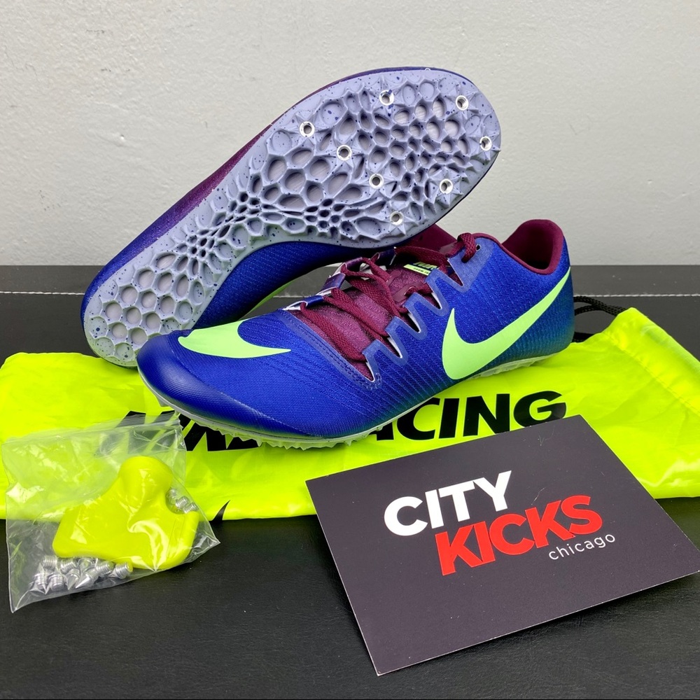 Nike Zoom JaFly 3 Track Sprint Spikes Purple Volt
